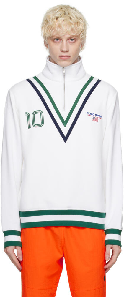 Polo Ralph Lauren White Polo Sport Sweatshirt Cover