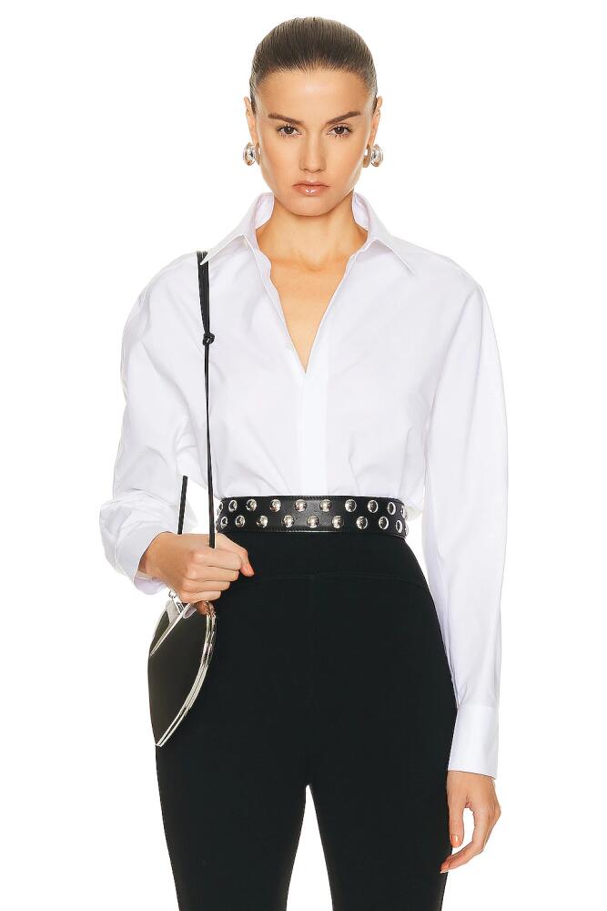 ALAÏA Poplin Shirt in White Cover