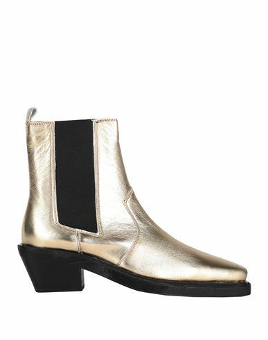 Topshop Woman Ankle boots Gold Soft Leather Cover