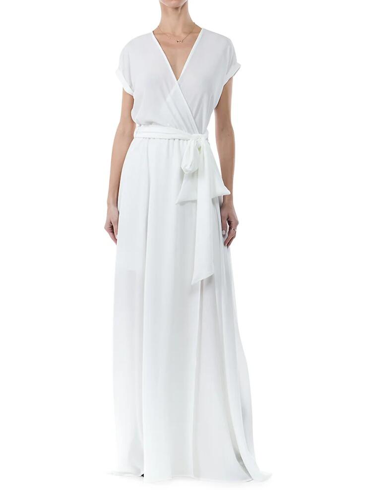 MEGHAN LA Women's Jasmine Wrap Maxi Dress - Ivory Cover