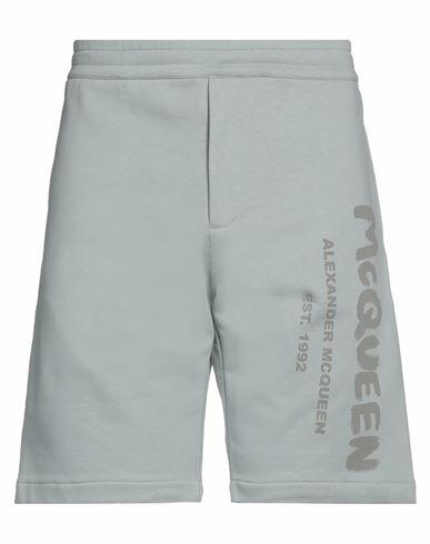 Alexander Mcqueen Man Shorts & Bermuda Shorts Light grey Cotton Cover