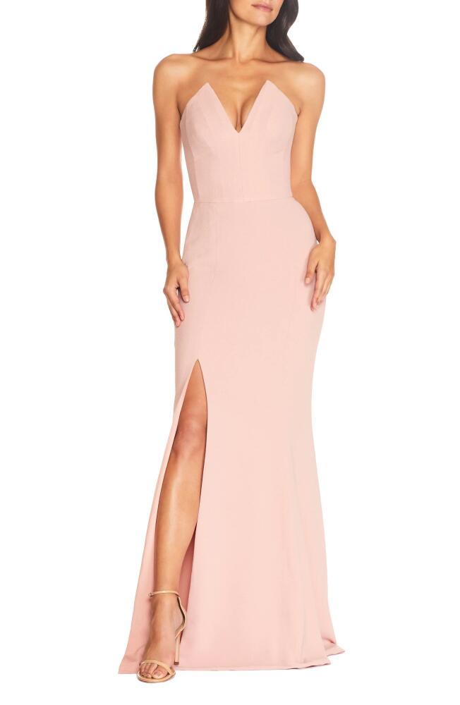 Dress the Population Fernanda Strapless Evening Gown in Blush Cover