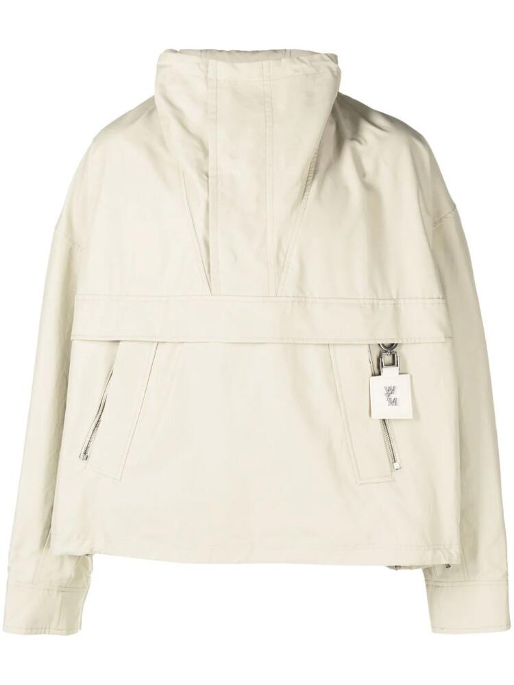 Wooyoungmi logo-patch hooded raincoat - Neutrals Cover