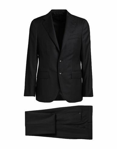 Caruso Man Suit Steel grey Wool Cover