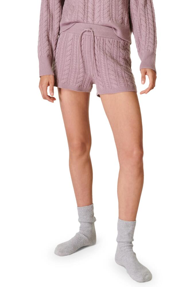 Sweaty Betty Cable Recycled Cashmere Blend Shorts in Dusk Pink Cover