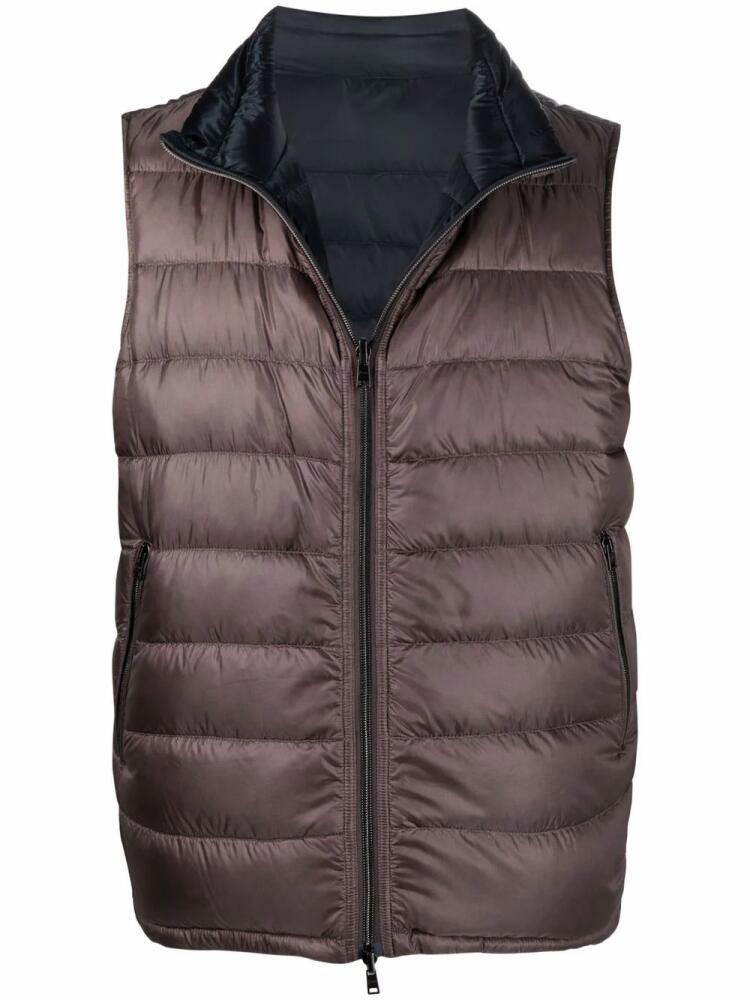 Herno quilted-finish down gilet - Brown Cover