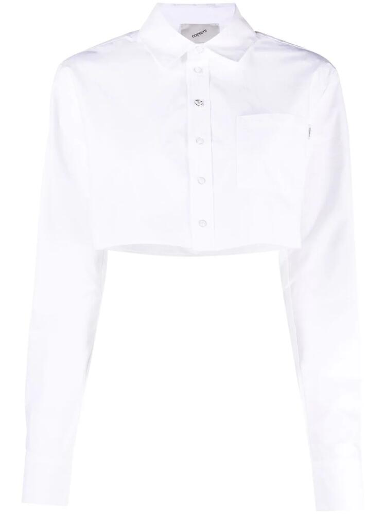 Coperni cropped cotton shirt - White Cover