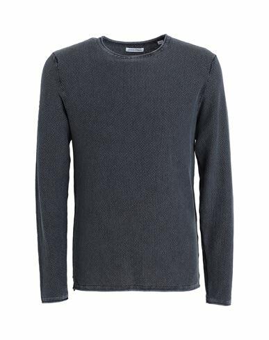 Jack & Jones Man Sweater Navy blue Cotton Cover