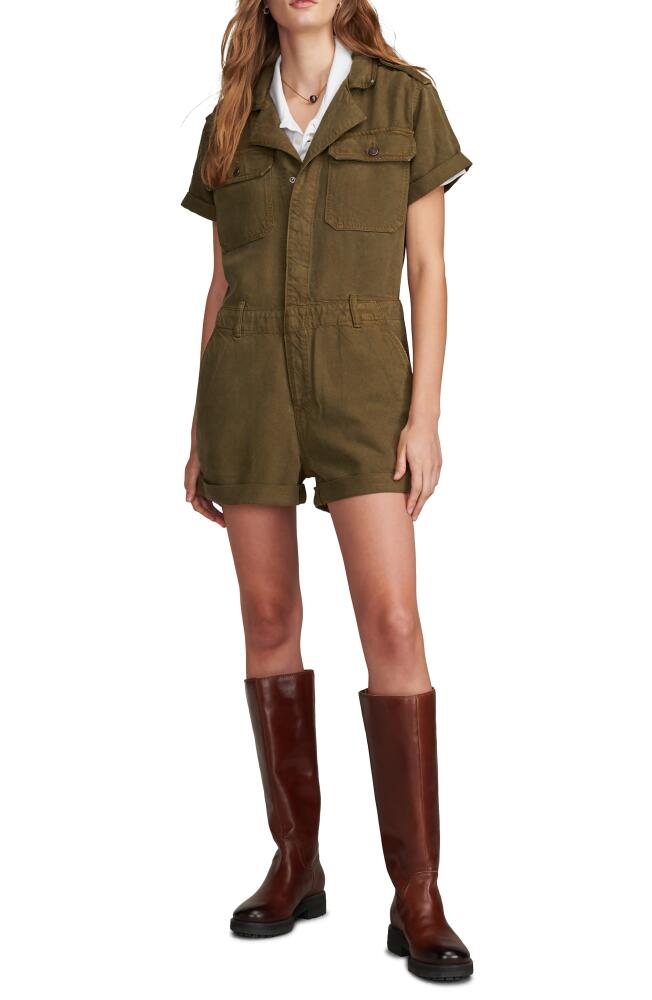 Lucky Brand Denim Utility Romper in Dark Olive Cover