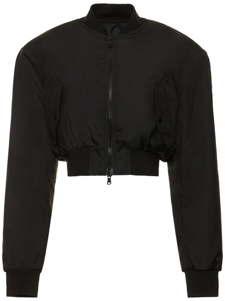 WARDROBE.NYC Tailored Cropped Tech Bomber Jacket Cover