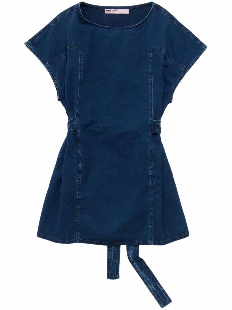 Bimba y Lola belted waist denim dress - Blue Cover