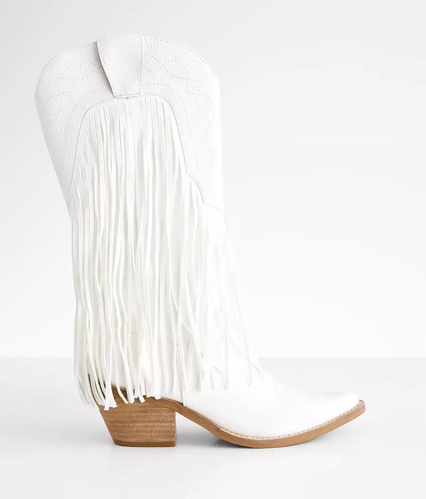 Beast Fashion Adela Tall Fringe Western Boot Cover