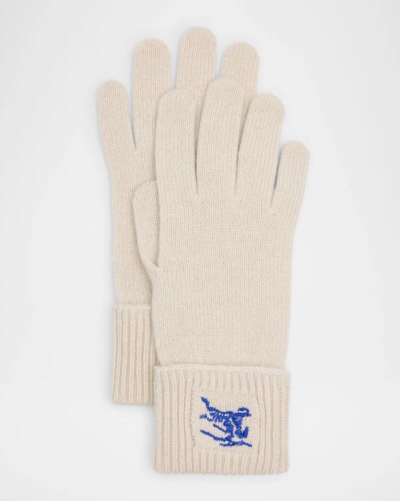 Burberry Men's EKD Embroidered Cotton Knit Gloves Cover