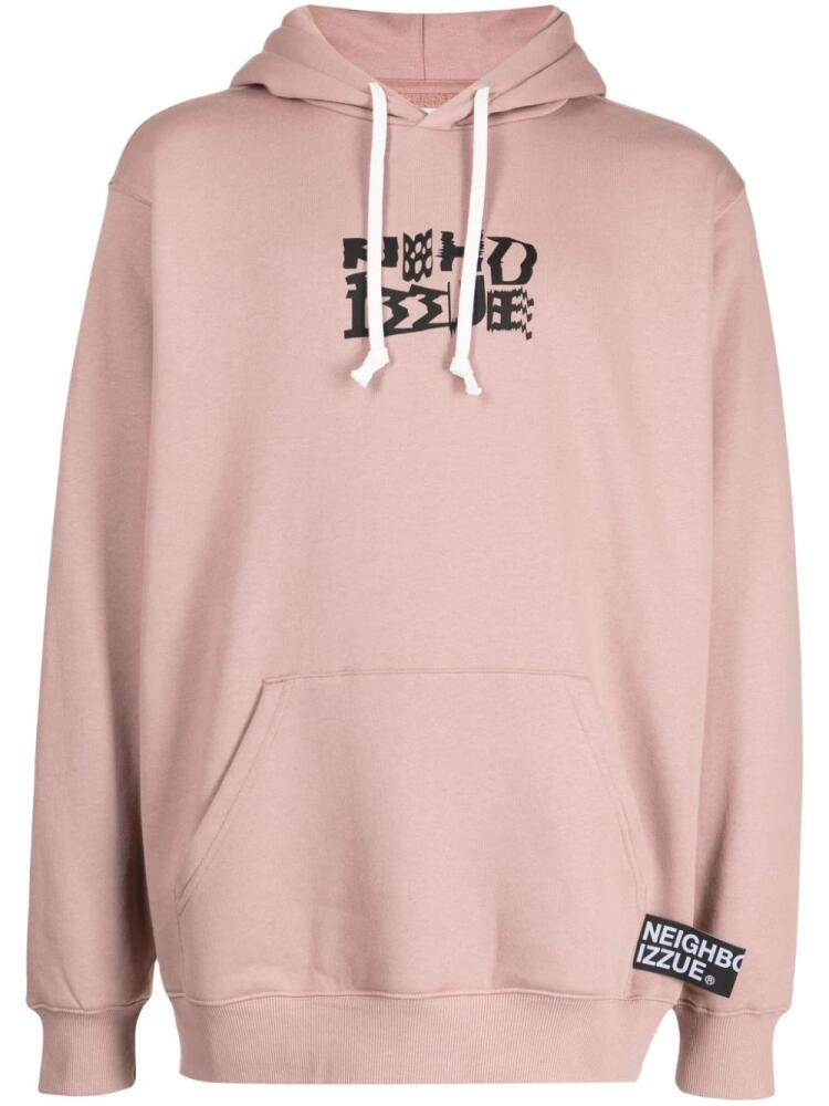 izzue x Neighborhood logo-print drawstring sweatshirt - Pink Cover