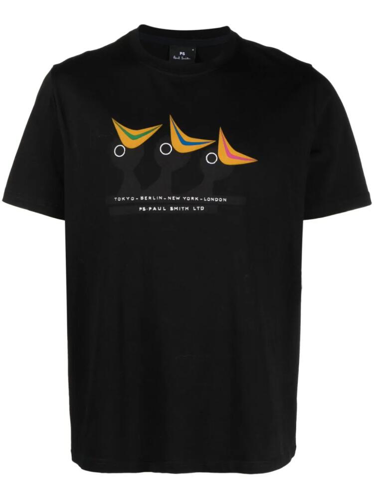 PS Paul Smith graphic-print cotton T-shirt - Black Cover