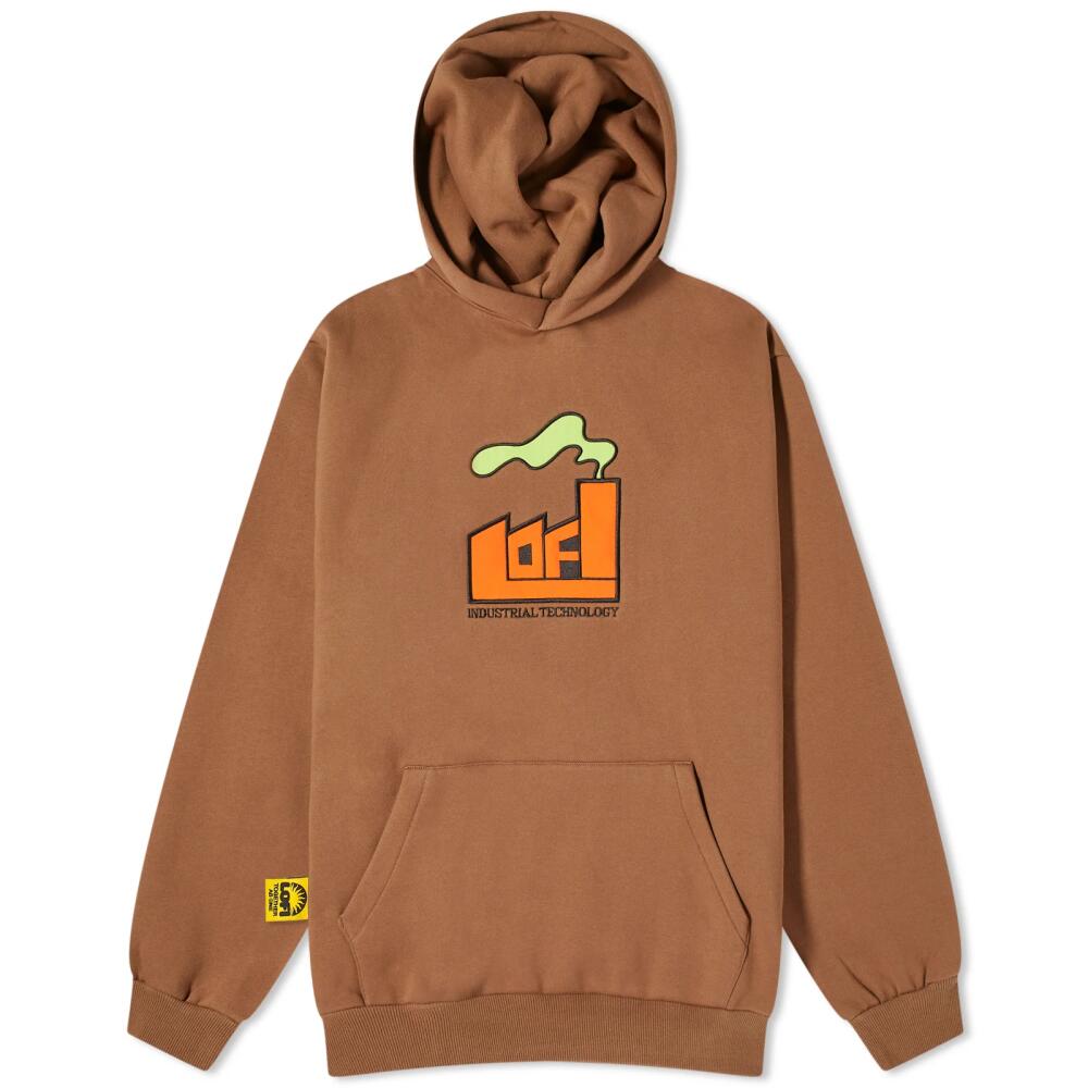 Lo-Fi Men's Plume Applique Hoodie in Brown Cover