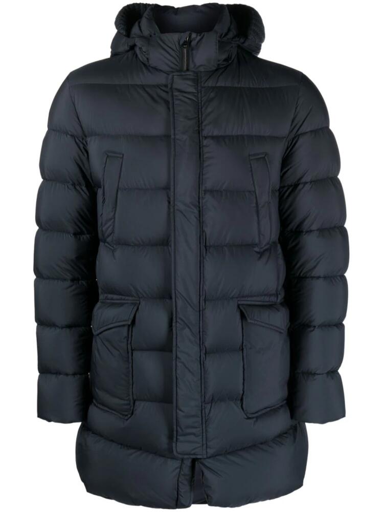 Herno quilted hooded down jacket - Blue Cover