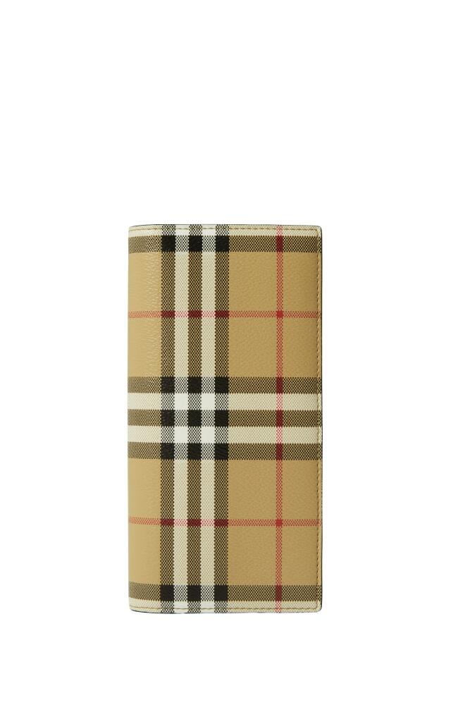 burberry Check Continental Wallet in Archive Beige Cover