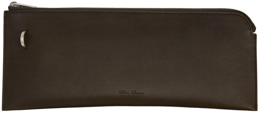 Rick Owens Brown Porterville Invite Envelope Wallet Cover