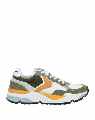 Voile Blanche Man Sneakers Military green Leather, Nylon Cover