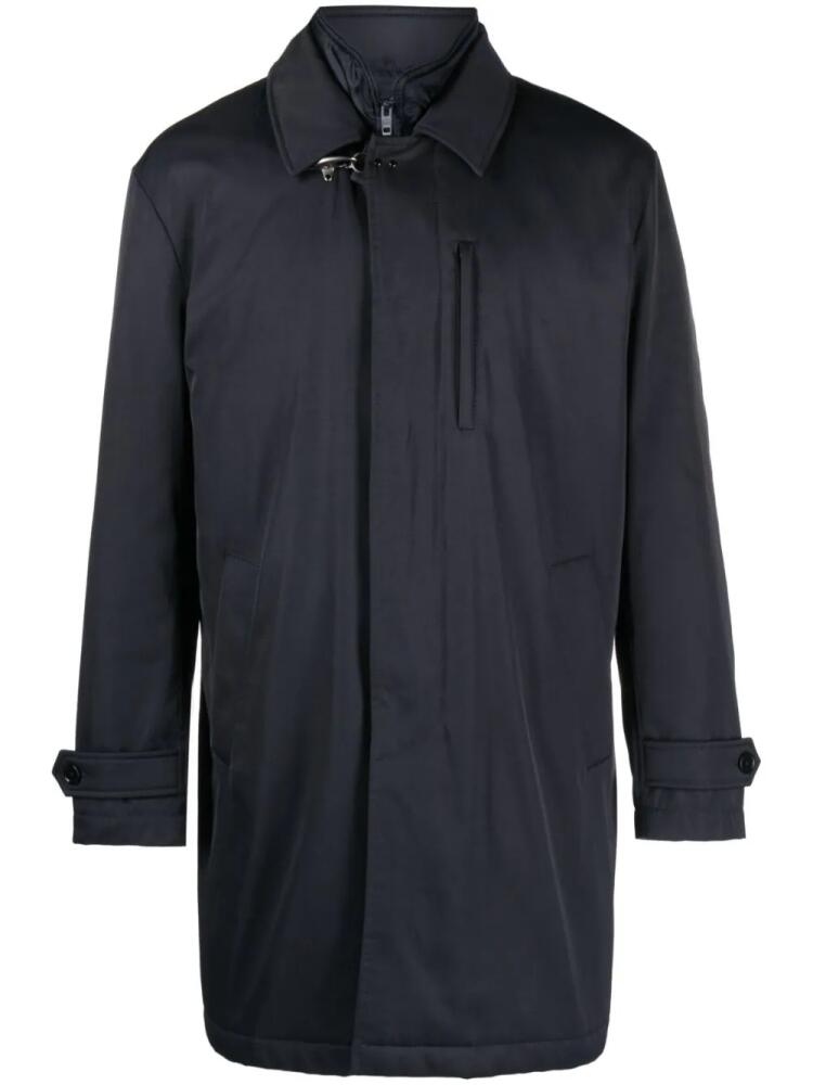 Fay Double Morning button-up coat - Blue Cover