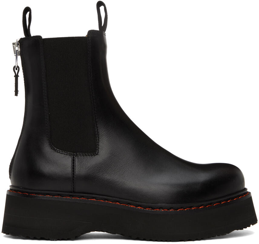 R13 Black Single Stack Chelsea Boots Cover