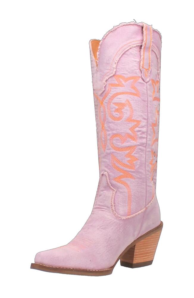 Dingo Texas Tornado Knee High Western Boot in Purple Cover