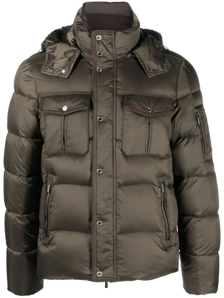 Moorer padded hooded jacket - Green Cover