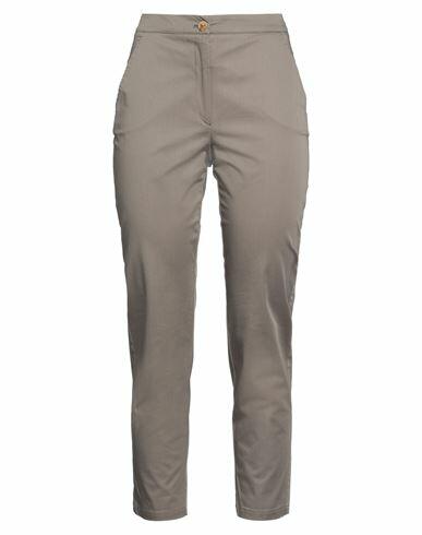 Barba Napoli Woman Pants Khaki Cotton, Elastane Cover