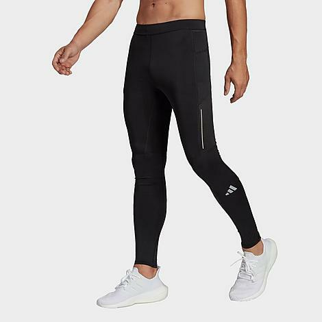 Adidas Men's Own The Run Running Leggings in Black/Black Cover