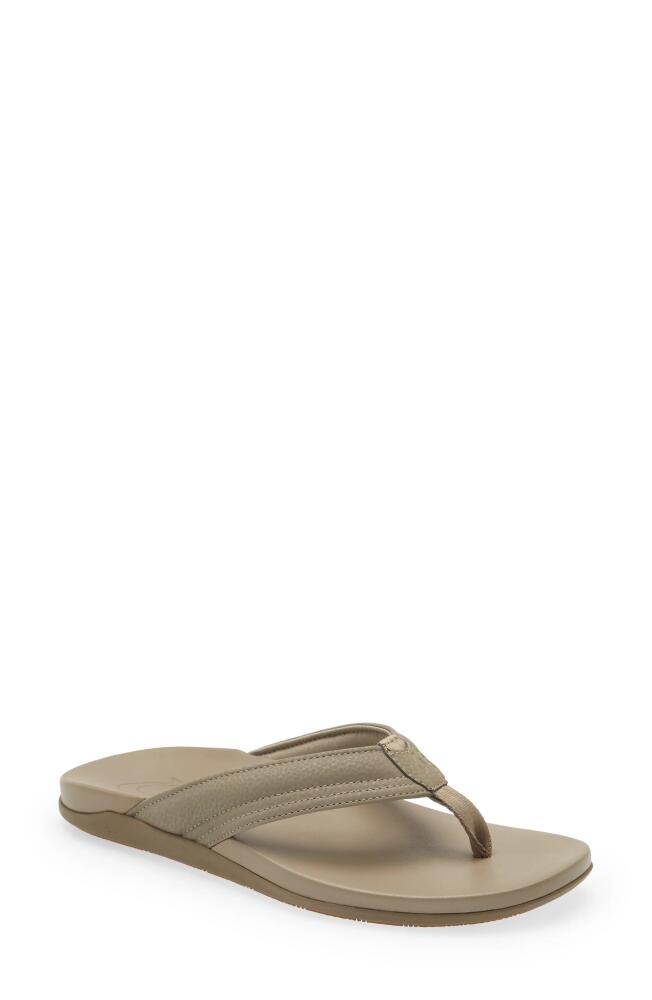 OluKai Maha Flip Flop in Clay /Clay Cover