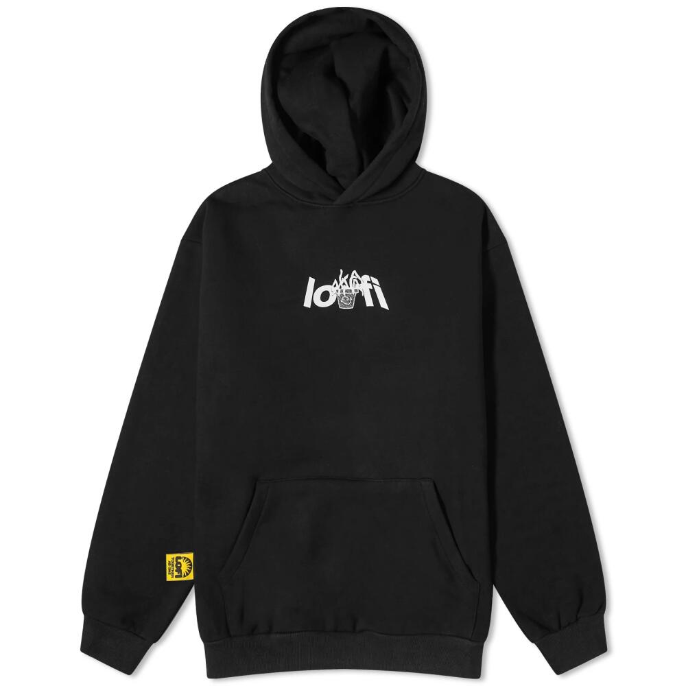 Lo-Fi Men's Plant Logo Hoodie in Black Cover