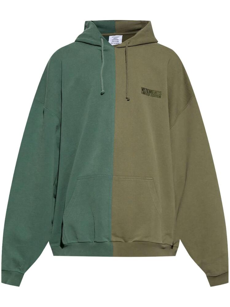 VETEMENTS logo-embroidered hoodie - Green Cover