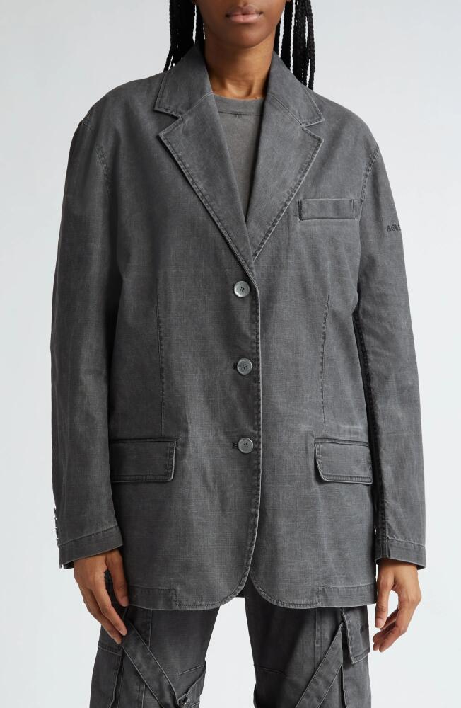 Acne Studios Juylie Cotton Canvas Blazer in Black Cover