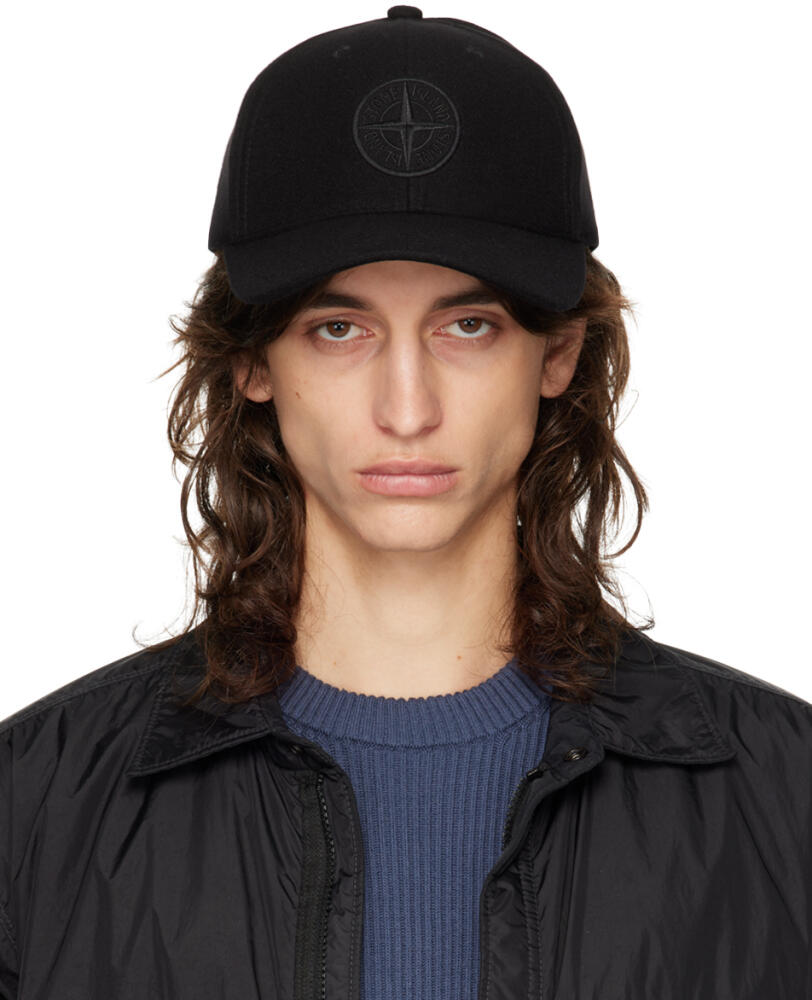 Stone Island Black Soft Shell 5 Panel Cap Cover