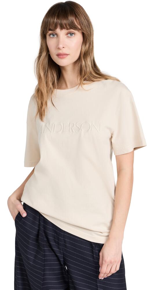 JW Anderson Logo Embroidery T-Shirt Beige Cover