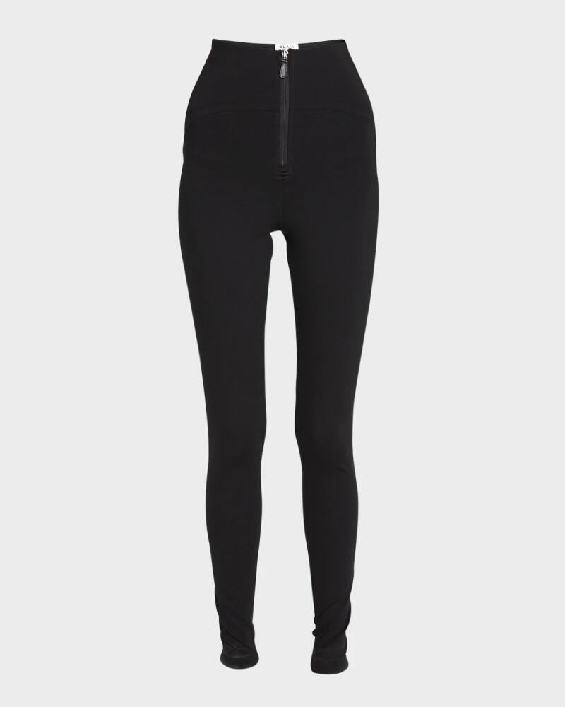 ALAIA Zip-Front Leggings Cover