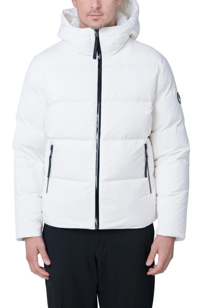 The Recycled Planet Company Autobot Water Resistant Recycled Down Puffer Jacket in White Cover