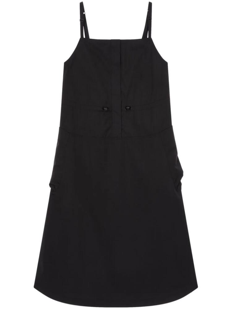 STUDIO TOMBOY drawstring-waist poplin midi dress - Black Cover