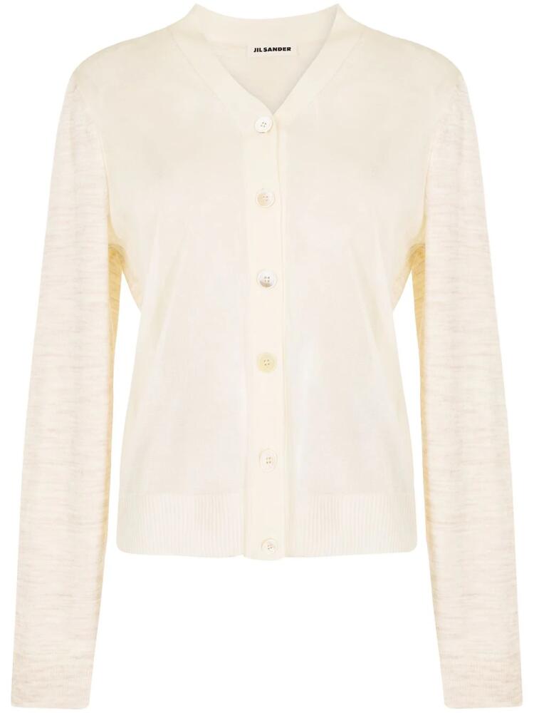 Jil Sander sheer panel cardigan - Neutrals Cover