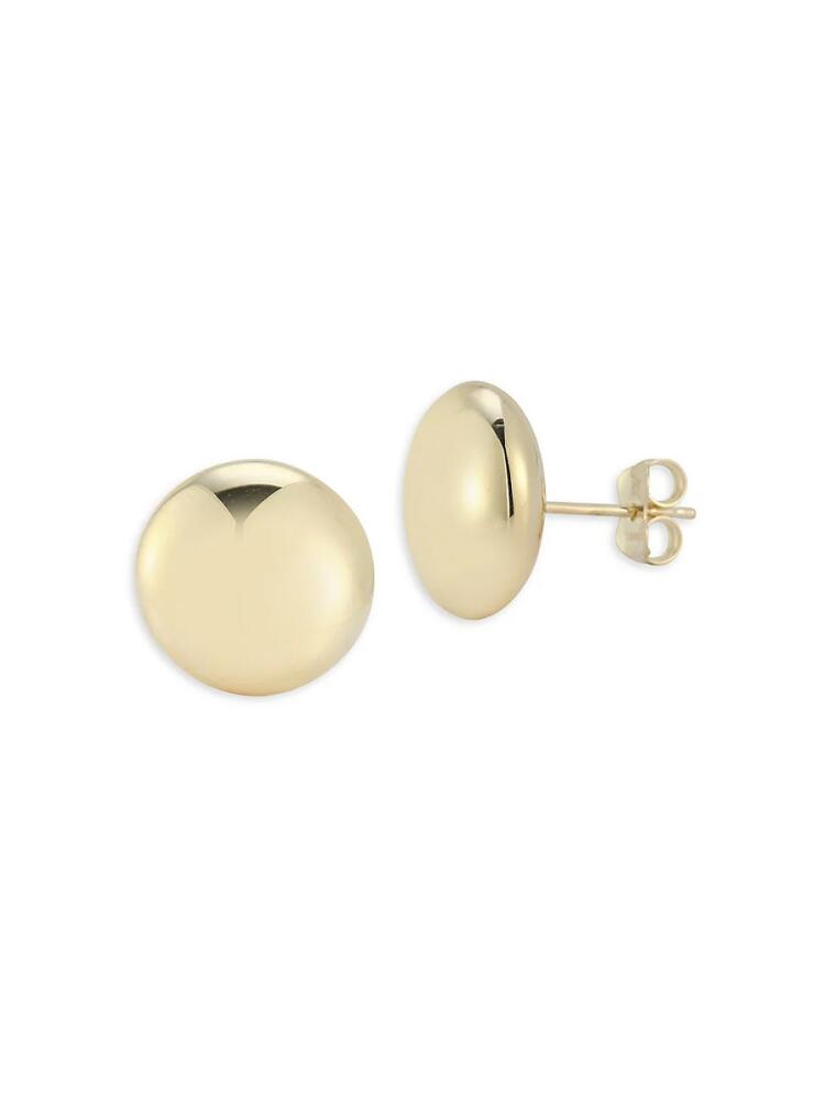 Saks Fifth Avenue Women's 14K Yellow Gold Bold Button Stud Earrings Cover