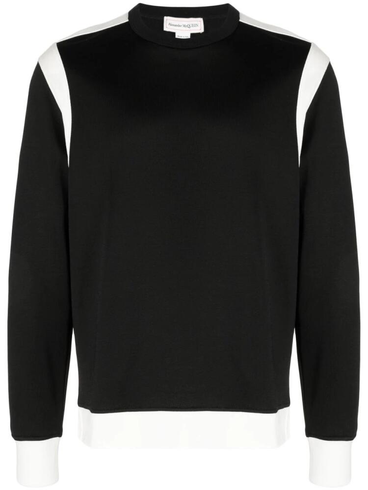 Alexander McQueen two-tone panelled sweatshirt - Black Cover