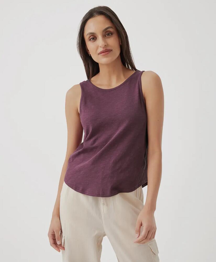 Pact Organic Featherweight Slub Reversible Tank in Maroon Cover