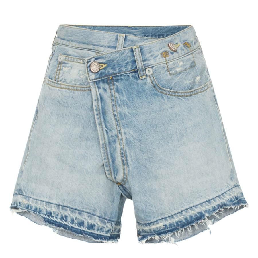 R13 Ladies Tilly Crossover Denim Shorts Cover