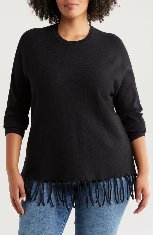 Liverpool Fringe Hem Sweater in Black Cover