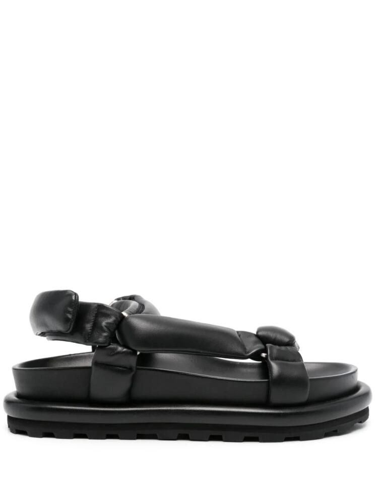 Jil Sander padded leather sandals - Black Cover