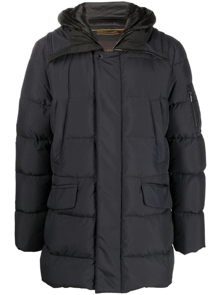 Moorer long-sleeve padded coat - Blue Cover