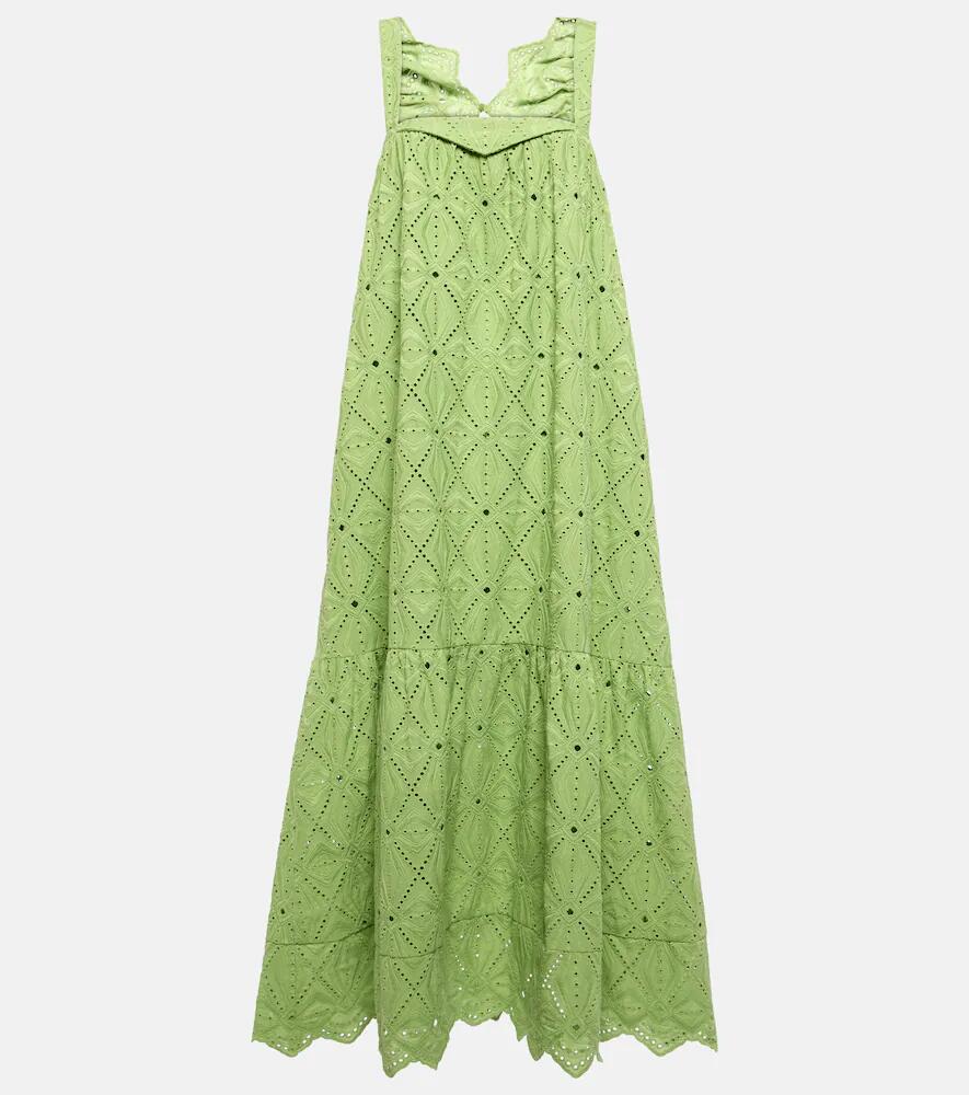 Dorothee Schumacher Embroidered cotton-blend maxi dress Cover