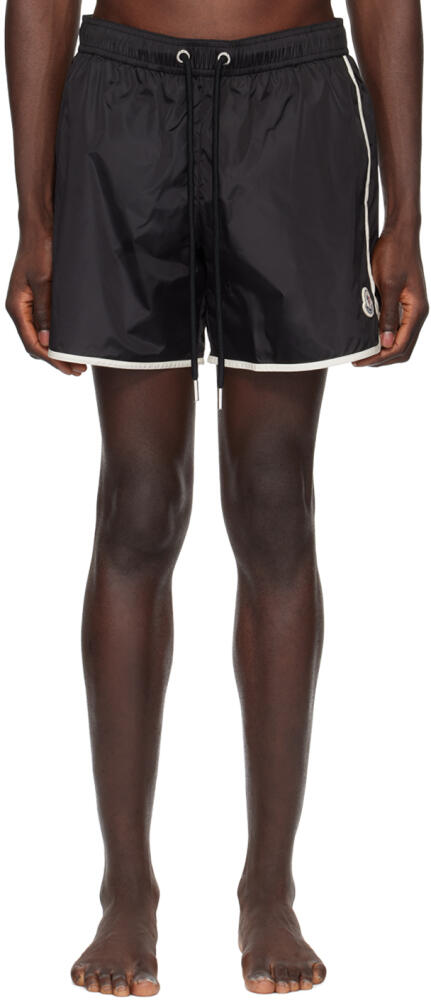 Moncler Black Patch Swim Shorts Cover