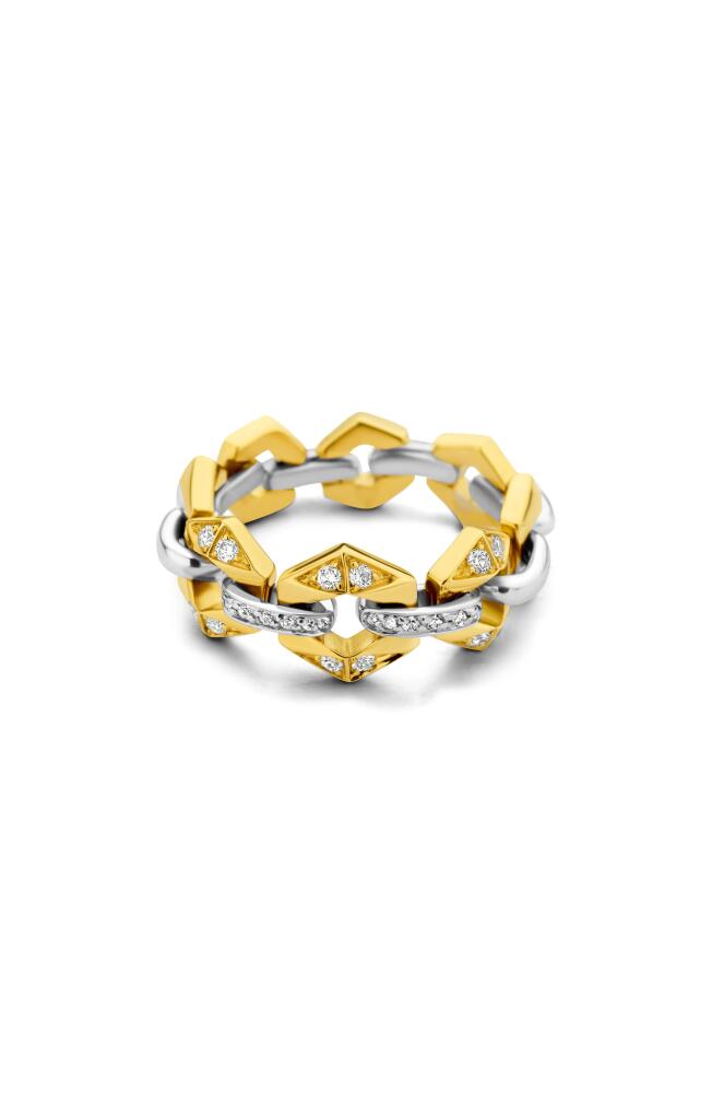 DRIES CRIEL Flow Diamond Link Ring in Gold Cover